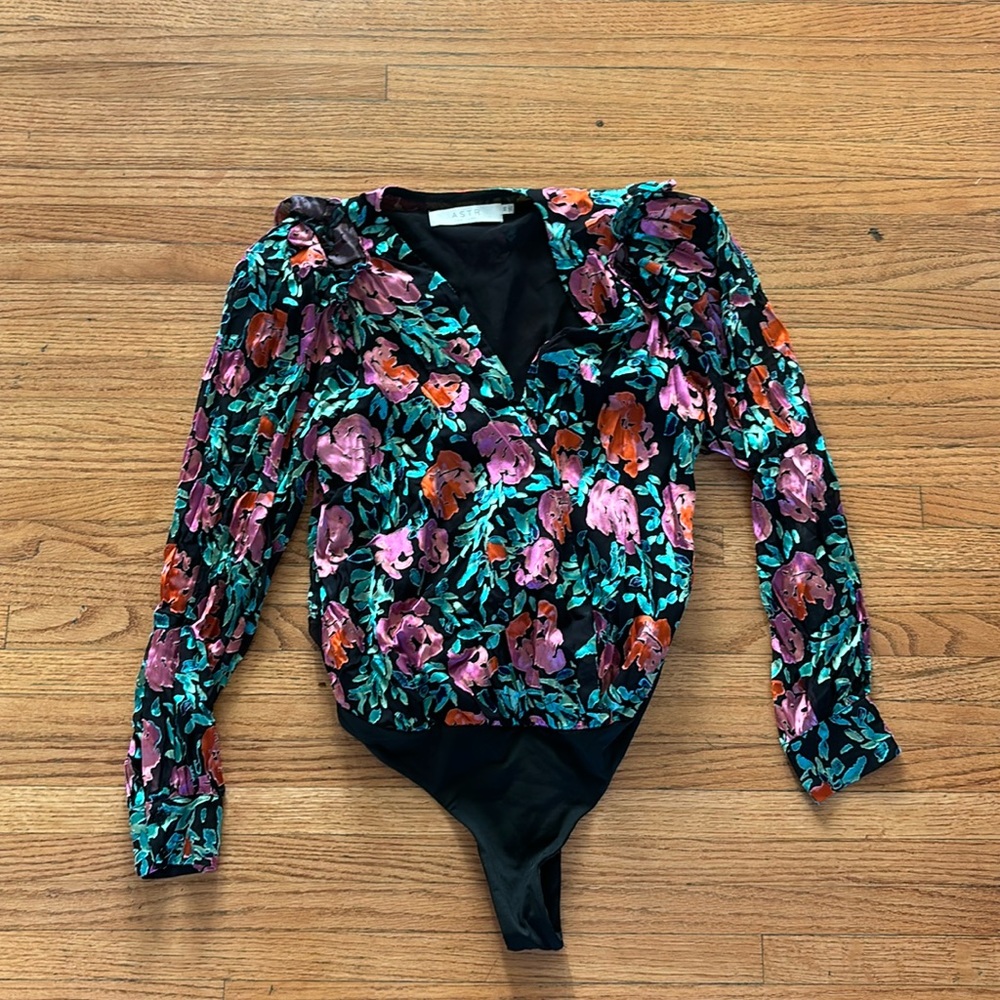 ASTR The Label Floral Bodysuit